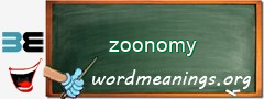 WordMeaning blackboard for zoonomy